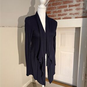 Velvet Women's Dark Blue Draped Cardigan